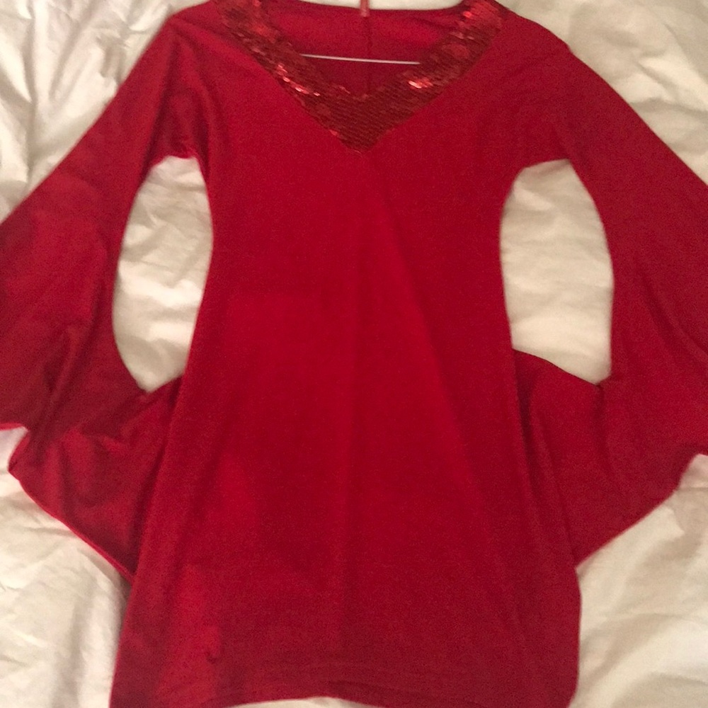 Very Unique dressy long sleeve attached shirt